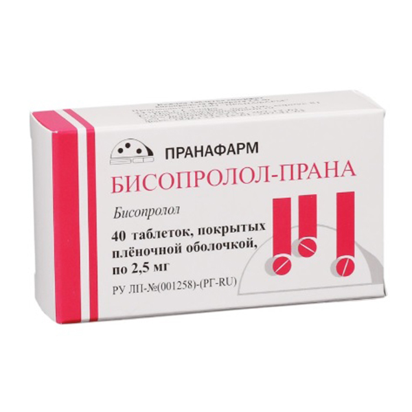 Бисопролол-Прана таблетки 2,5мг фото
