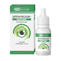 Ципрофлоксацин-Оптик капли 0.3% 10мл фото