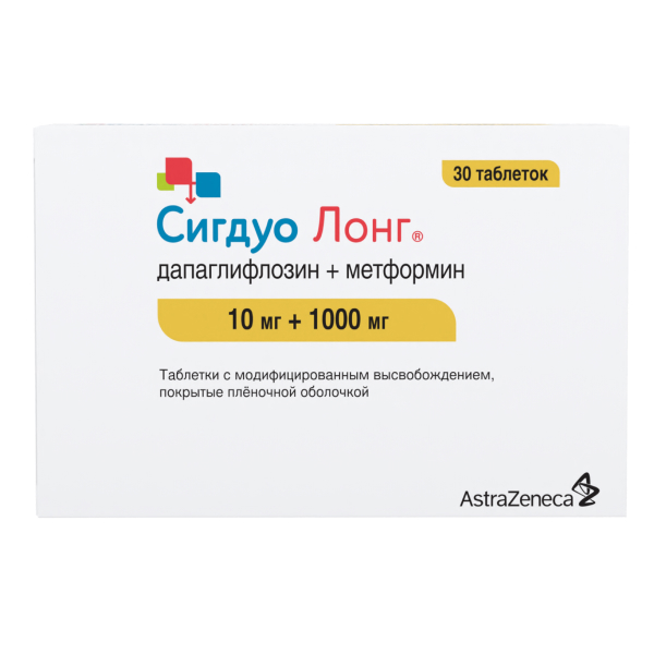 Сигдуо Лонг таблетки 10мг+1000мг фото