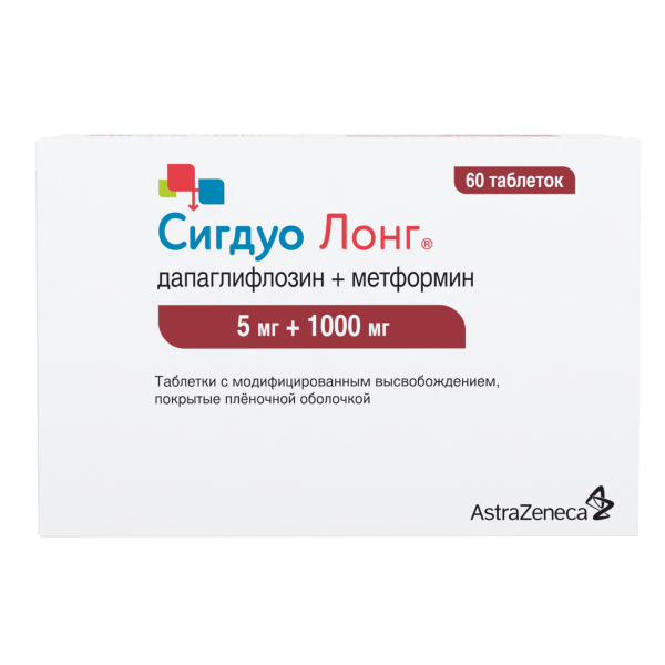 Сигдуо Лонг таблетки 5мг+1000мг фото