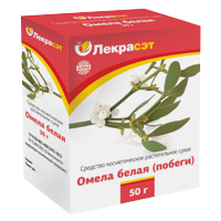 Средство косметическое "Лекра-Сэт" Омела белая побеги сухое для ухода за кожей 50г фото