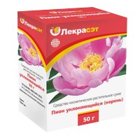 Средство косметическое "Лекра-Сэт" Пион уклоняющийся корень сухое для ухода за кожей 50г фото