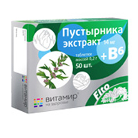 Vitamir (Витамир) "Пустырника экстракт 14мг + В6" таблетки 0,2г фото