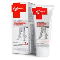 Гель-бальзам &quot;Серия 03&quot; Экстракт пиявки, конский каштан с охлаждающим эффектом для ног 75мл фото