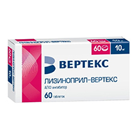 Лизиноприл-Вертекс таблетки 10мг фото