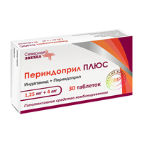 Периндоприл Плюс таблетки 1,25мг+4мг фото