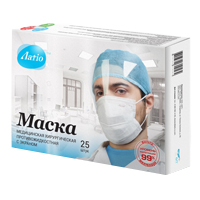 Маска медицинская "Latio" хирургическая противожидкостная с экраном фото