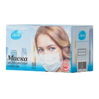 Маска медицинская "Latio" Классик голубая фото