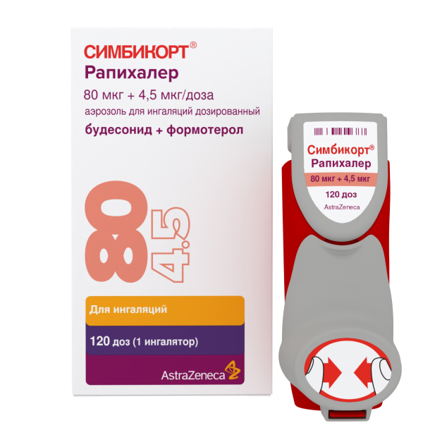 Симбикорт Рапихалер аэрозоль 80мкг+4,5мкг/доза (120 доз) фото