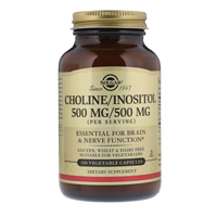 Solgar "Холин/Инозитол 500мг/500мг" капсулы 1040мг фото