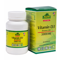 Витамин D3 5000МЕ "Alfa Vitamins" капсулы массой 600мг фото