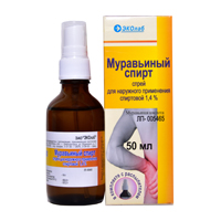 Муравьиный спирт спрей 1,4% 50мл фото