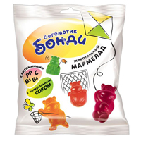 Мармелад жевательный "Бегемотик Бонди и друзья" ассорти вкусов с витаминами 100г фото