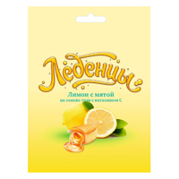 Карамель леденцовая с витамином С со вкусом лимона с мятой 60г фото