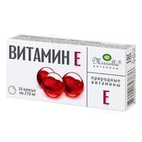 Мирролла "Витамин Е (Альфа-токоферол)" капсулы 270мг фото