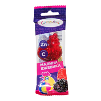 Карамель леденцовая "Петушок" с Цинком и витамином С "Страна Детства" со вкусом малины и ежевики 17г фото