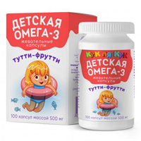 Кук Ля Кук "Детская Омега 3" капсулы жевательные со вкусом Тутти-фрутти 500мг фото