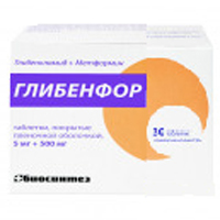 Глибенфор таблетки 5мг+500мг фото