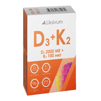 Liksivum "Витамин D3 2000МЕ+К2 100мкг" таблетки фото