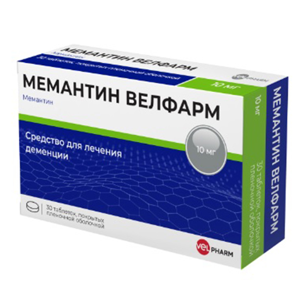 Мемантин Велфарм таблетки 10мг фото