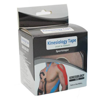 Лента эластичная "Kinesiology Tape" трикотажная самоклеящаяся (кинезио-тейп) цвет черный 5смх5м фото