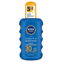 Спрей солнцезащитный "Nivea Sun" "Защита и Увлажнение" SPF30 200мл фото