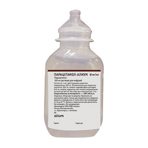 Парацетамол-Алиум раствор для инъекций 10мг/мл 100мл фото