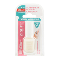 Средство для ногтей "Zinger" Calcium milk enamel укрепитель ногтей с кальцием Ультра укрепление (NC-30/SR01) 12мл фото