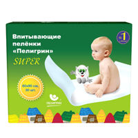 Пеленки "Пелигрин" Super впитывающие 60х90см фото