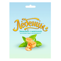 Карамель леденцовая с витамином С со вкусом эвкалипта с ментолом 60г фото