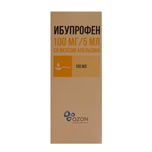 Ибупрофен суспензия для детей (с ароматом апельсина) 100мг/5мл 100мл фото