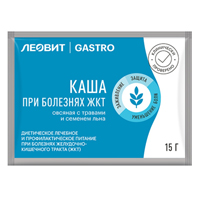 Леовит Gastro каша овсяная с травами и семенем льна 15г фото