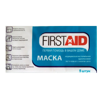 Маска медицинская "FirstAid" нестерильная одноразовая фото