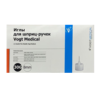 Иглы "Vogt Medical" для шприц-ручек 30G 0,3x8мм фото