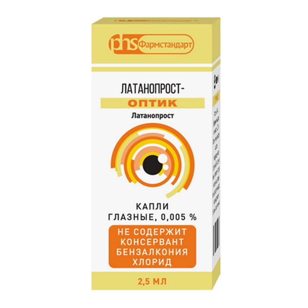 Латанопрост-Оптик капли глазные 0,005% 2,5мл фото