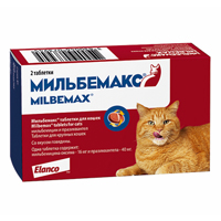 Мильбемакс таблетки для кошек 16мг+40мг фото