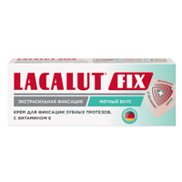 Крем для фиксации зубных протезов "Lacalut" FIX мятный вкус 20г фото