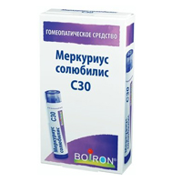 Меркуриус солюбилис гранулы гомеопатические разведение С30 4г фото