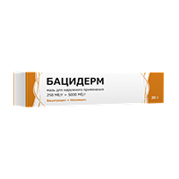 Бацидерм мазь 250МЕ/г+5000МЕ/г 20г фото