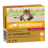 Профендер раствор (капли на холку) для кошек от 5 до 8кг 1,12мл фото
