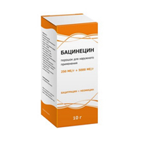 Бацинецин порошок 250МЕ/г+5000МЕ/г 10г фото