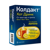 Колдакт Хот Дринк порошок со вкусом лимона 325мг+10мг+20мг 10г фото