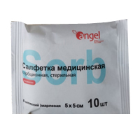 Салфетка "Angel" сорбционная марлевая 5х5см фото