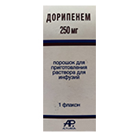 Дорипенем порошок для приготовления инъекционного раствора 250мг фото