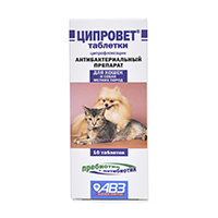 Ципровет таблетки (для кошек и собак мелких пород) 15мг фото