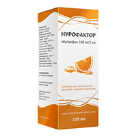 Нурофактор суспензия для детей апельсиновая 100мг/5мл 100мл фото