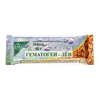 Гематоген-лен плитка 40г фото