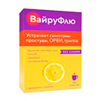 ВайруФлю порошок с ароматом лимона 325мг+10мг+20мг+50мг 5г фото