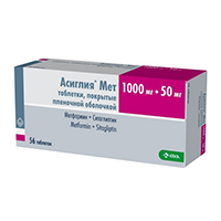 Асиглия Мет таблетки 1000мг+50мг фото