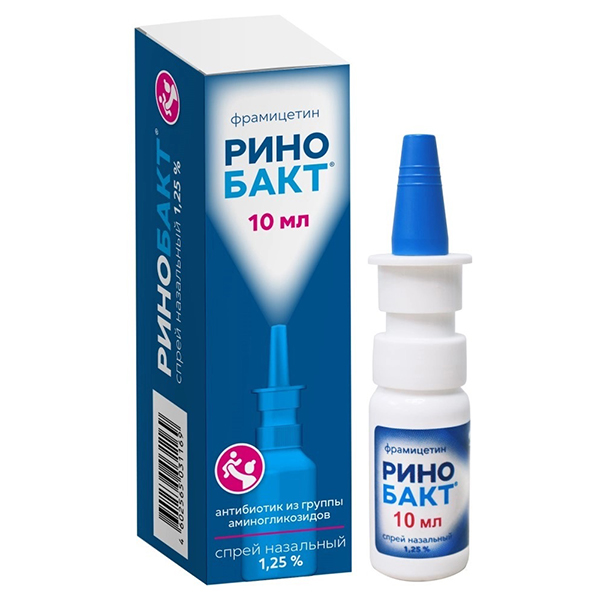 Ринобакт спрей 1,25% 10мл фото